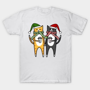 Christmas Coffee Cats T-Shirt